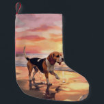 Sandy Paws Beagle Dog on Beach Sunset Kleiner Weihnachtsstrumpf<br><div class="desc">Tauchen Sie ein in die ruhige Schönheit unseres Hundes "Sandy Paws and Sunset Hues" mit Sonnenuntergang am Strand. Diese faszinierende Szene vereint das Wesen eines perfekten Abends am Ufer, mit einem treuen Hund, der den goldenen Sand und die atemberaubenden Farben der untergehenden Sonne genießt. Ob Hundeliebhaber oder Sonnenuntergang - dieses...</div>