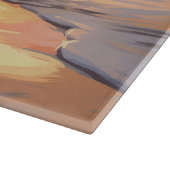 Sandy Paws Beagle Dog on Beach Sunset Schneidebrett (Ecke)