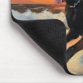 Sandy Paws Belgischer Malinois Hund auf Beach Suns Mousepad (Ecke)