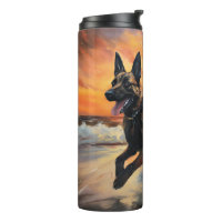 Sandy Paws Belgischer Malinois Hund auf Beach Suns