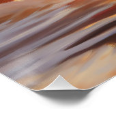 Sandy Paws Bernese Mountain Dog on Beach Sunset Poster (Ecke)