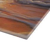 Sandy Paws Bichon Frise Dog on Beach Sunset Schneidebrett (Ecke)