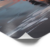 Sandy Paws Bloodhound Dog on Beach Sunset Poster (Ecke)