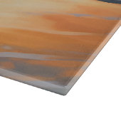 Sandy Paws Bloodhound Dog on Beach Sunset Schneidebrett (Ecke)