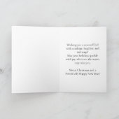 Sandy Paws & Christmas Cheer - Yorkie am Strand Karte (Innenseite)