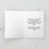 Sandy Paws & Holiday Claus - St. Bernard Weihnacht Karte (Innenseite)