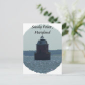 Sandy Point Lighthouse Postkarte (Stehend Vorderseite)