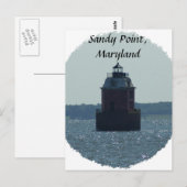 Sandy Point Lighthouse Postkarte (Vorne/Hinten)
