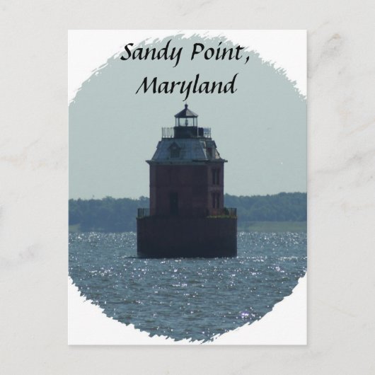 Sandy Point Lighthouse Postkarte (Vorderseite)