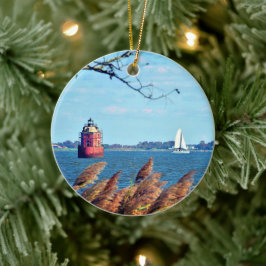 Sandy Point Shoal Lighthouse Keramik Ornament