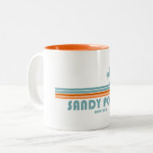 Sandy Point Staat Park Maryland Sun Palm Trees Zweifarbige Tasse (Vorderseite Links)