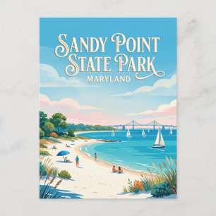 Sandy Point State Park Maryland Postkarte