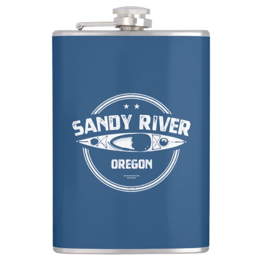 Sandy River Oregon Kayaking Flachmann (Vorderseite)