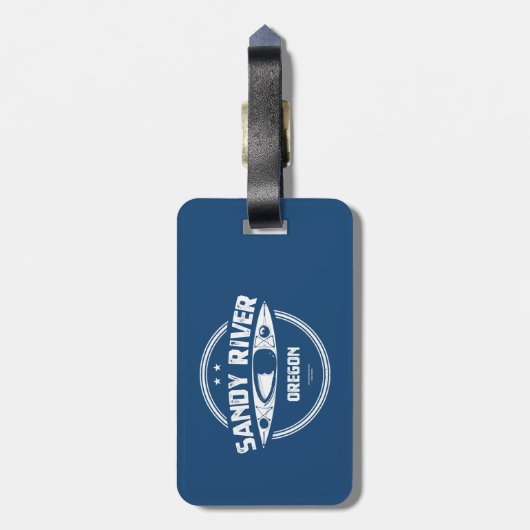 Sandy River Oregon Kayaking Gepäckanhänger (Rückseite vertikal)