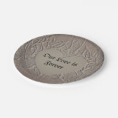 Sandy Rose Paper Plate Pappteller (Schrägansicht)