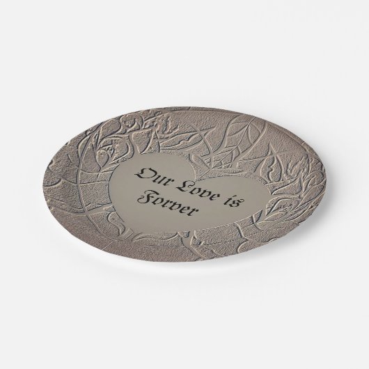 Sandy Rose Paper Plate Pappteller (Schrägansicht)