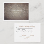 Sandy Rose RSVP Card Mitteilungskarte (Vorne/Hinten)