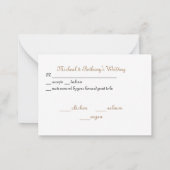 Sandy Rose RSVP Card Mitteilungskarte (Rückseite)