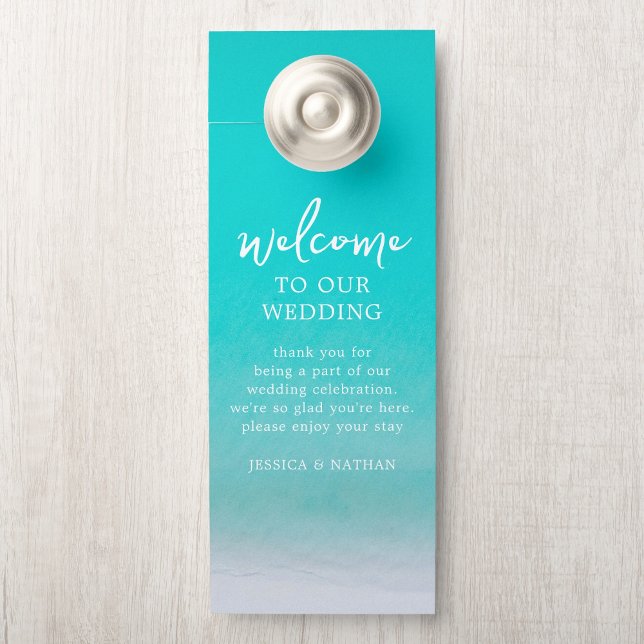 Sandy & Salty Beach I Aquamarin green I Wedding Wi Türanhänger (Von Creator hochgeladen)