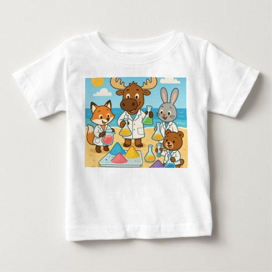 Sandy Science Squad – Smartes und sonniges T-Shirt (Vorderseite)