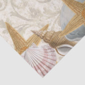 Sandy Seashell Seesterne Seaside Dekor Eck Seidenpapier (Detail)