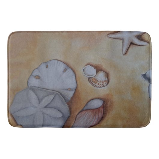 Sandy Seashells Badematte (Vorderseite)