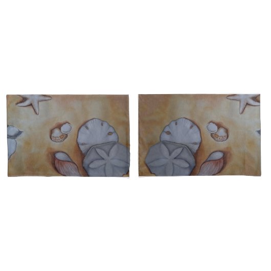 Sandy Seashells Kissenbezug (Vorderseite-Set)
