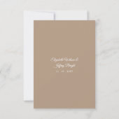 Sandy Seashells Marine Ocean Beach Wedding RSVP Karte (Rückseite)