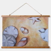 Sandy Seashells Wandteppich Mit Holzrahmen (Vorne)