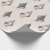 Sandy Shells Vintage Seaside Muster Geschenkpapie Geschenkpapier (Ecke)