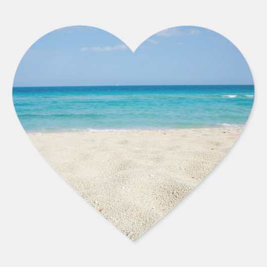 Sandy Shore Wedding Hearts Herz-Aufkleber (Vorderseite)