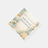 Sandy Shores Seashell Bridal Shower Serviette (Ecke)
