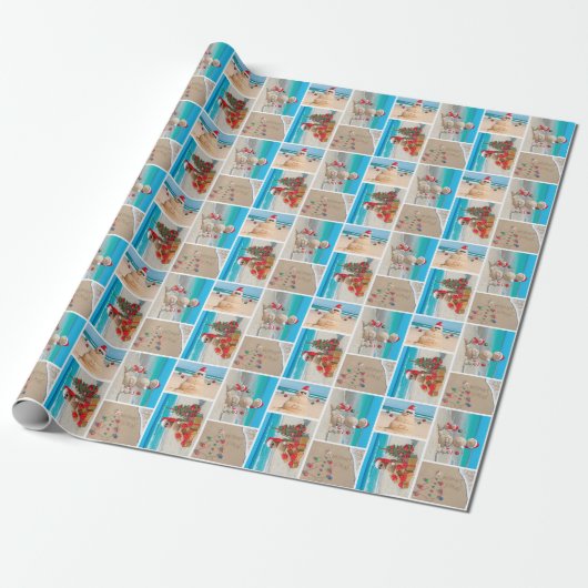 Sandy Snowman Wrapping Paper der Saison Geschenkpapier (Ungerollt)