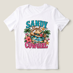 Sandy Soul Cowgirl Küstenstrand Western Tri-Blend Shirt