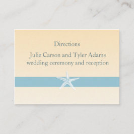 Sandy Starfish Direction Card Begleitkarte