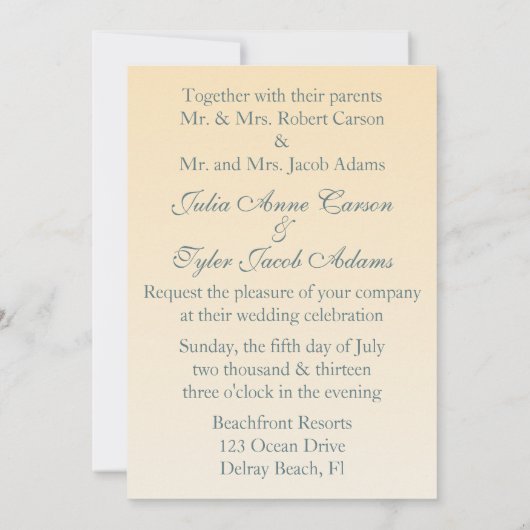 Sandy Starfish Einladung / 12x18 (Rückseite)