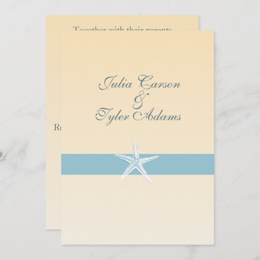 Sandy Starfish Einladung / 12x18 (Vorne/Hinten)