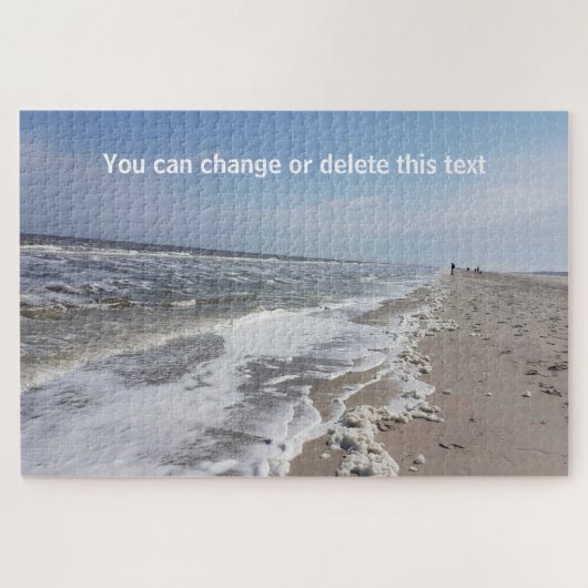 Sandy-Strand-Leben-Ozean-Wellen-Seephotographie Puzzle (Horizontal)
