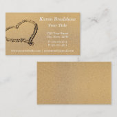 Sandy-Strand mit Herz-Visitenkarten Visitenkarte (Vorne/Hinten)