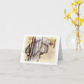 Sandy-Strand-Mitteilungskarten-freier Raum nach Karte (Gelbe Blume)