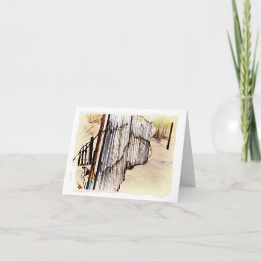 Sandy-Strand-Mitteilungskarten-freier Raum nach Karte (Vorderseite)