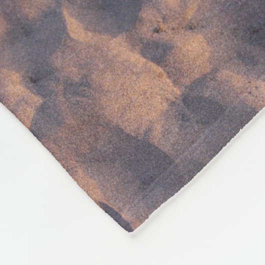 Sandy-Strand-Struktur-Foto Fleecedecke (Ecke)