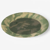 Sandy-Strand-Struktur-Foto irgendein Text Pappteller (Schrägansicht)