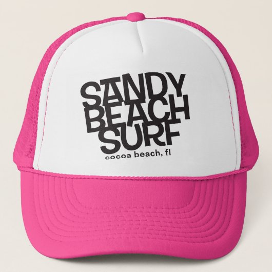 Sandy-Strand-surfender Fernlastfahrer-Hut Truckerkappe (Vorderseite)