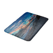 Sandy-Strand-tropischer Ozean-Sonnenuntergang Badematte (Schrägansicht)