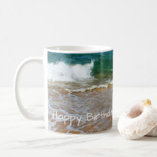 Sandy-Strand-und Wellen-alles- Gute zum Kaffeetasse