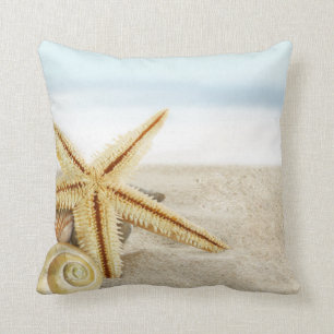 Sandy-StrandStarfishSeashells Kissen
