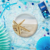 Sandy-StrandStarfishSeashells Pappteller (Party)