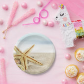 Sandy-StrandStarfishSeashells Pappteller (Party)