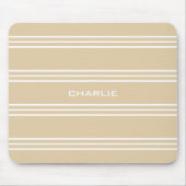 Sandy Stripes Custom Monogramm Mousepad (Vorne)